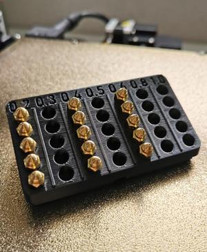 Gridfinity Nozzle holder for most common sizes