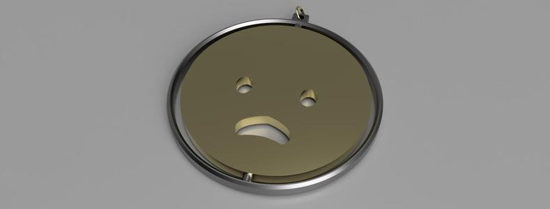 Spinning key ring! Worried Face Emoji