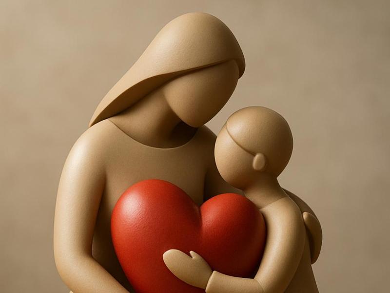 Modern Mother & Child (Mothers Day) Statue/Figure