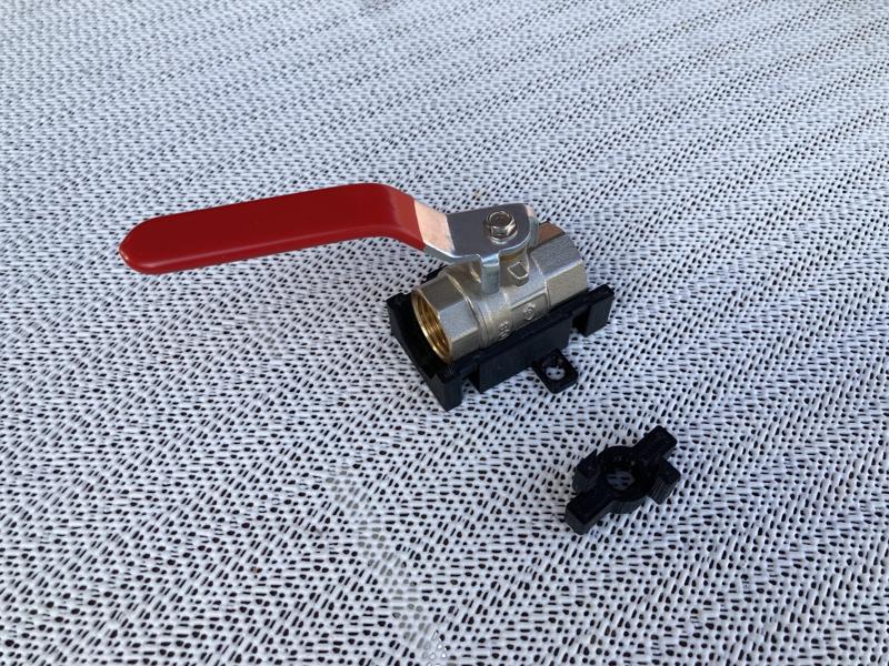 Valve holder and knob