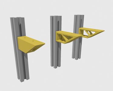 1010 Series Shelf Brackets - 1 Screw, Standard Profile (NH#0062_pE)