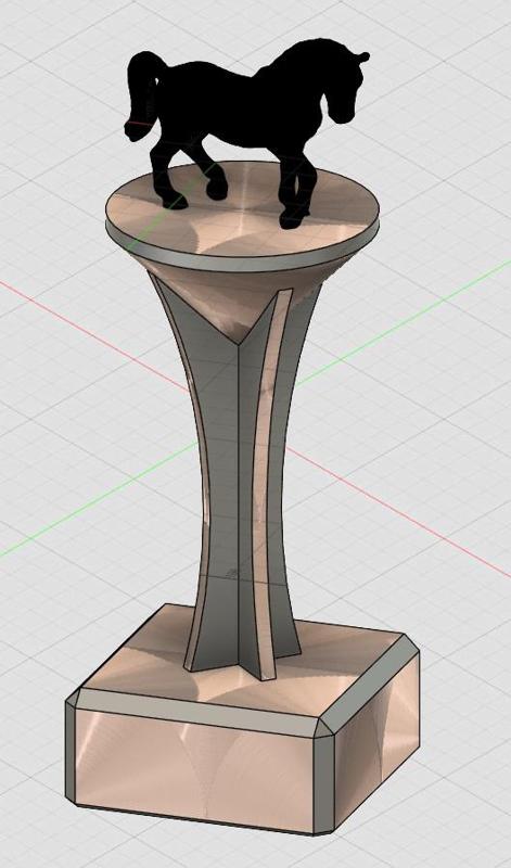 Pokal mit Pferd / cup with horse