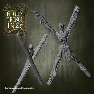 28mm Torture Victim Crucified Man - Gloom Trench 1926
