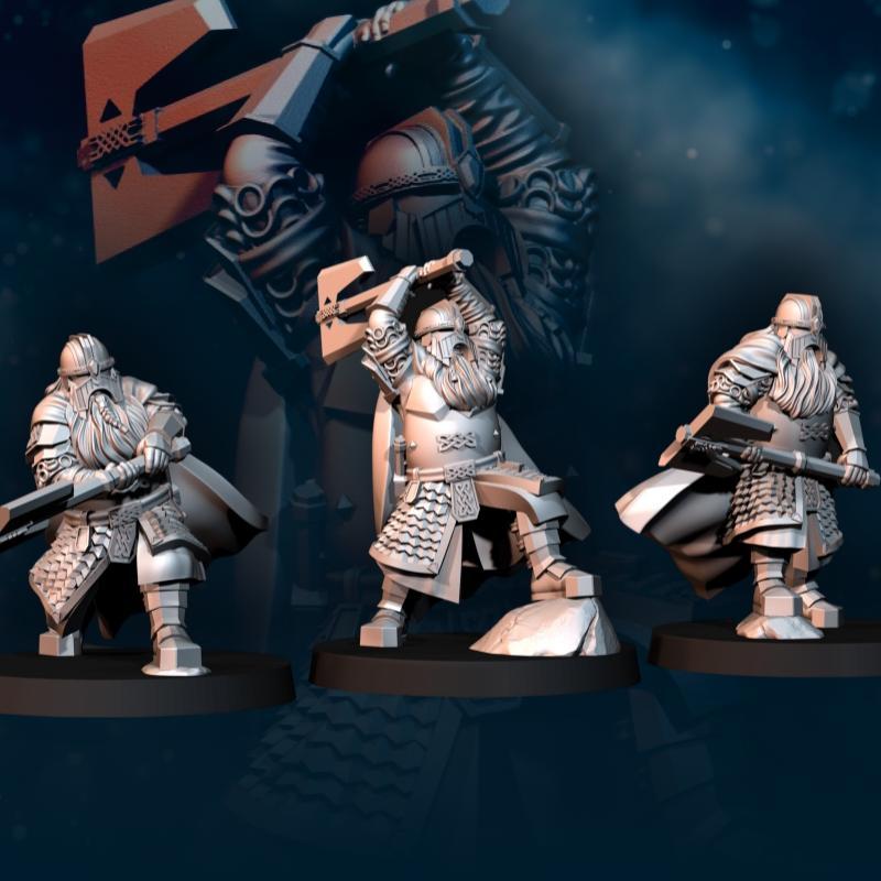 3x Kalak Dwarf King Guard | Kalak Dwarves | Davale Games | Fantasy