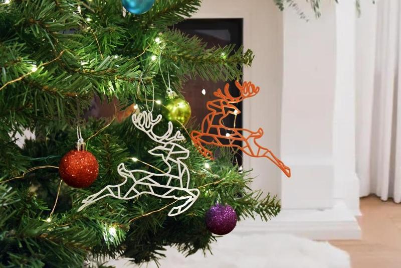 Geometric Reindeer Ornament