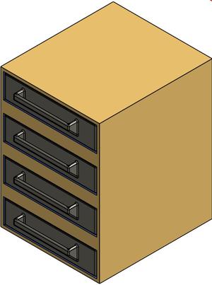 4 drawer storage system