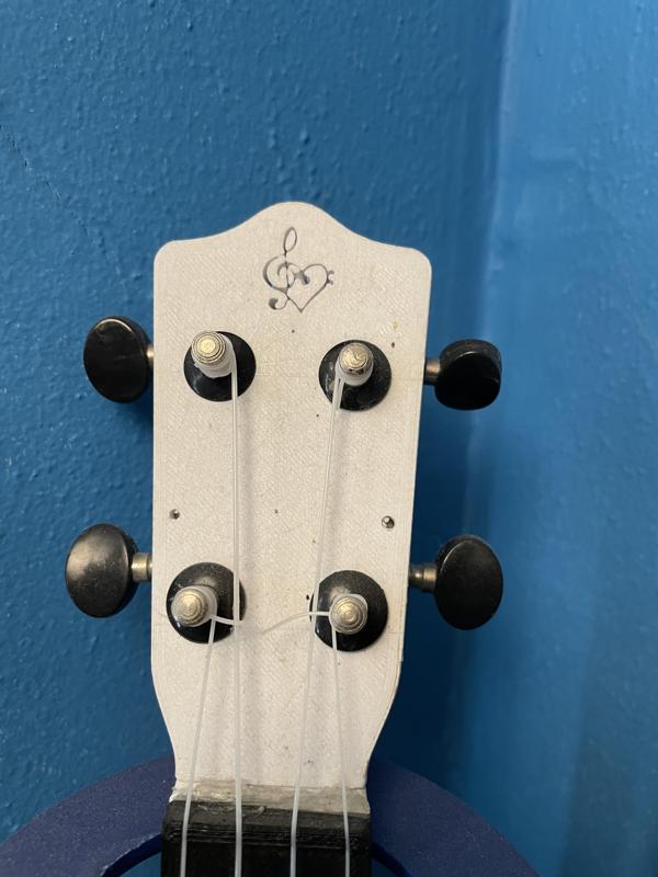 Ukulele Headstock With Clef Heart Cutout
