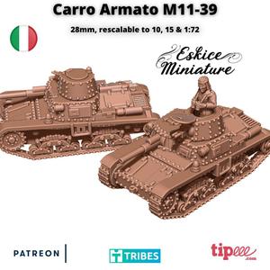 Carro Armato M11/39 tank - 28mm