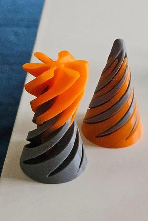 Fidget spiral cone
