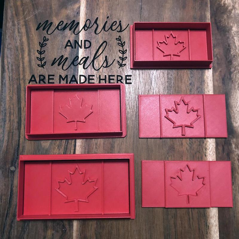 Flag of Canada Cookie Cutters and Stamps