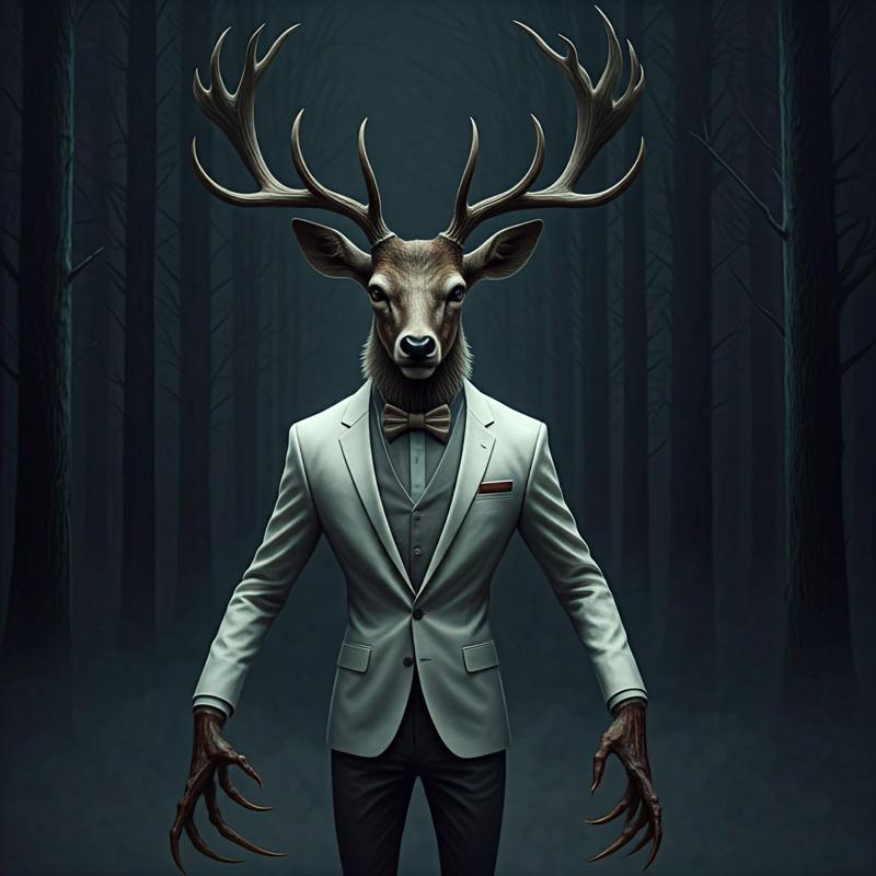 deer man in a business suit