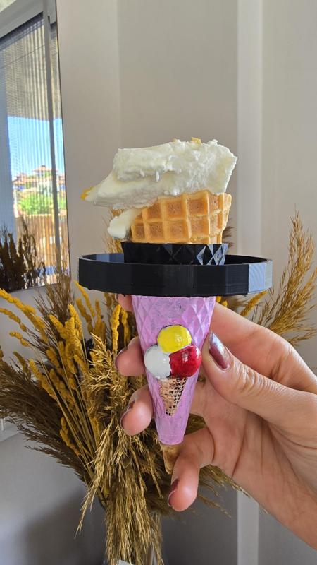“No-Mess Ice Cream Cone Holder – 3D Printable Summer Essential”