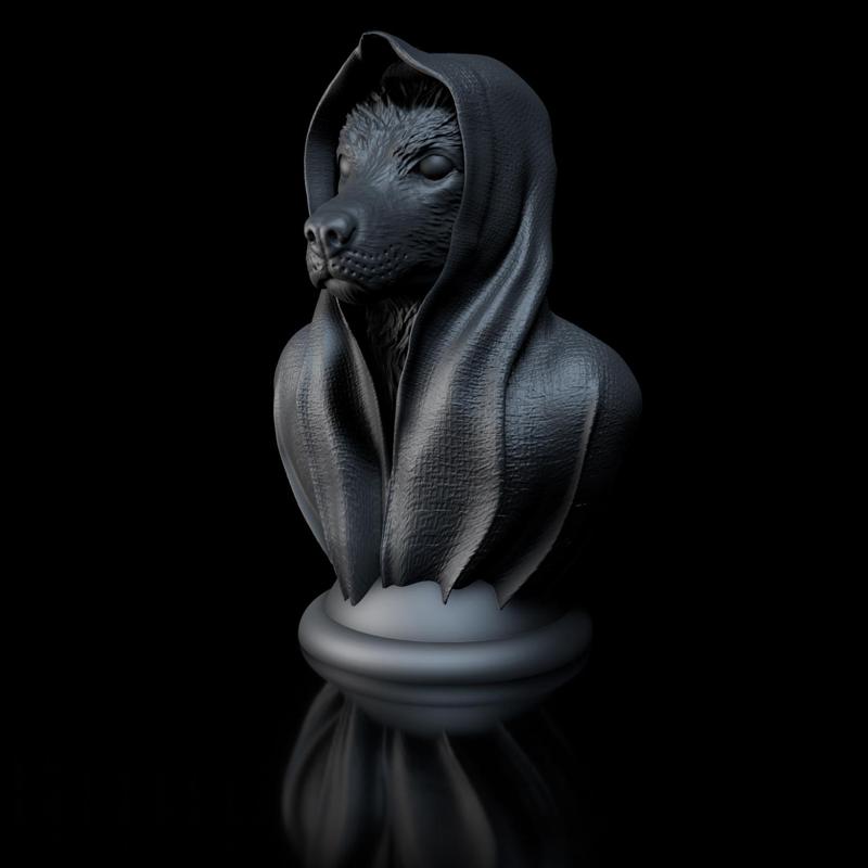 Australian Shepherd -with cape, bust, base