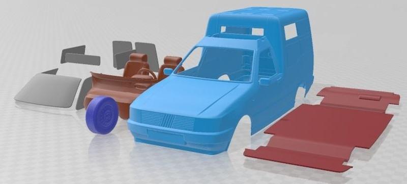 Fiat Fiorino Panel Van 1988 Printable