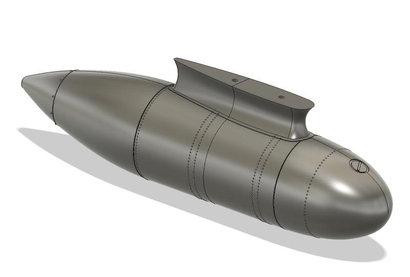 A6M Zero Auxiliary fuel tank for Phoenix, TopRC, Seagull, models