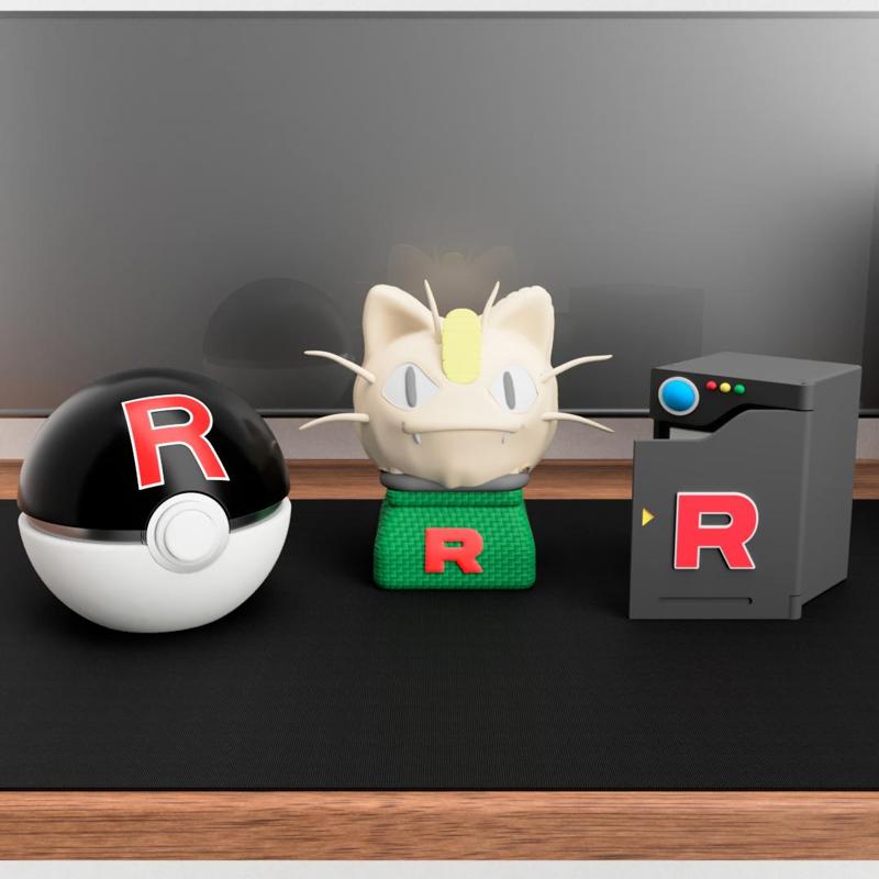 Team Rocket Deckbox Pack - Holds 100+ Cards, Double Sleeve Compatible, Dice Compartment - Pokémon TCG