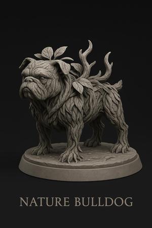 Bulldog NATURE Statue - 3D Printable Miniature