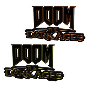 3D MULTICOLOR LOGO/SIGN - DOOM: The Dark Ages (Two Variations)