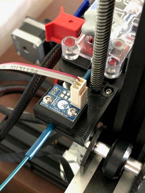 Ender 3 with SeeMeCNC EZR extruder - Mount for Duet Laser Filament Sensor