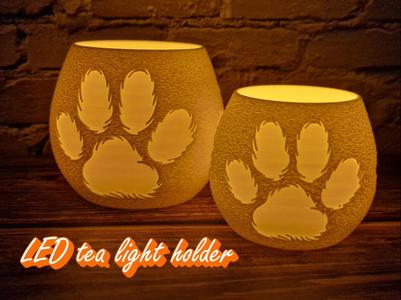 LED Tealight Holder Paw