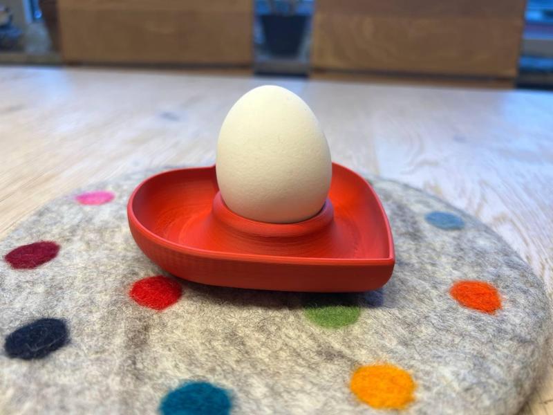 Heart shaped egg holder / cup Egg-ceptional Heart