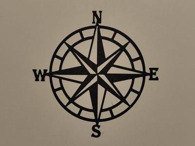 compass rose wall art