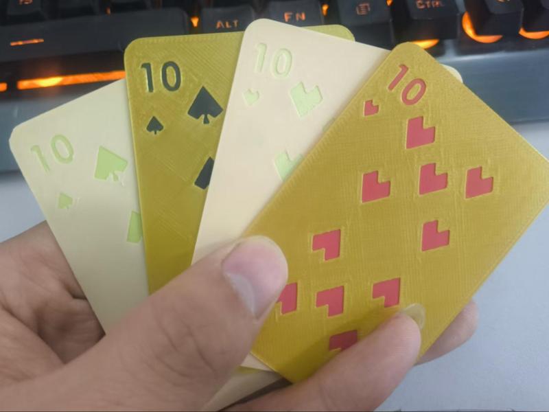 Playing Cards - 54 Cards Complete - Essential for Holiday Gatherings, Travel, and Cups - Exclusive Playing Cards for 3D Printing Enthusiasts