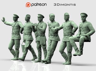soldiers WW2 Russia 3D print model