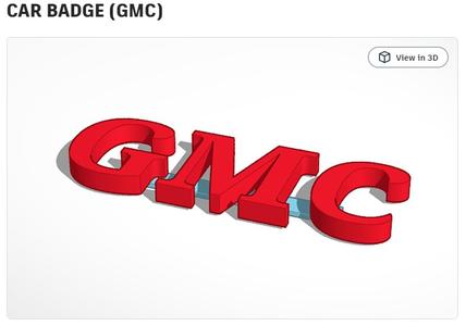 CAR BADGE (GMC)