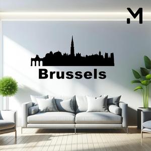 Wall silhouette - City skyline - Brussels