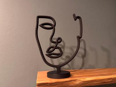 Abstract Face Sculpture