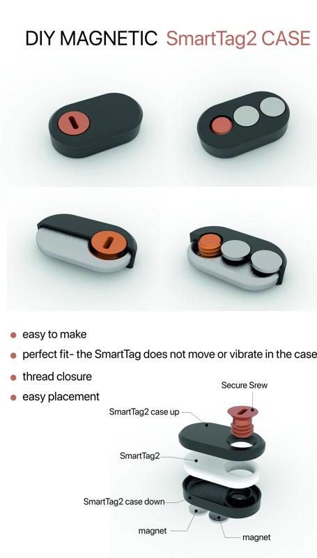 SmartTag CASE | Magnetic SmartTag Holder | Samsung tag | SmartTag2 |3D MODEL STL| 3D PRINTING FILE | 3D STL FILE |  | best solution for hiding the SmartTag | car localization |