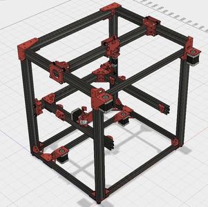 D-Bot Core-XY 3D Printer redrawn in Fusion