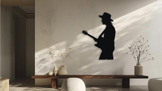 Guitarist Silhouette Wall Art