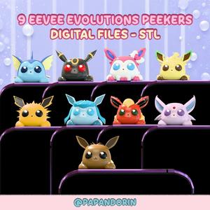 Peeker Charm eevee evolutions  (pokemon hippers) set for smartphone 9