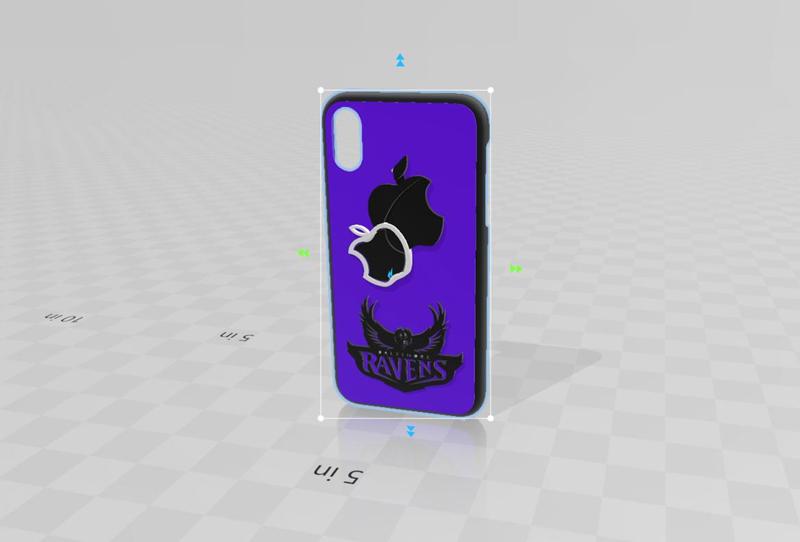 Raven Apple iphone X phone case