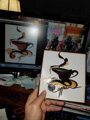 Artsy Coffee-Theme Wall Hanging