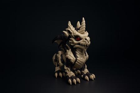 Skeleton Dragon Figurine | Fantasy Miniature Collectible | Gothic Dragon Decor for Tabletop RPG, Gifts, and Displays