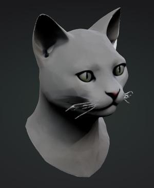Cat Bust with texture