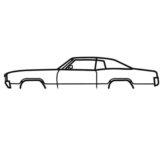 Chevrolet Monte Carlo 1971 Silhouette Wall Art