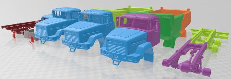 KrAZ 65055 Dump Truck 2004 Printable