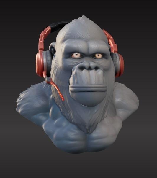 Gorilla bust