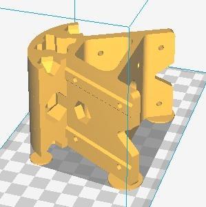 2020 V-Slot Kossel Bottom Vertex with M3 Holes and Cutouts to Ease Warp