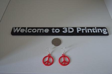 Peace earrings