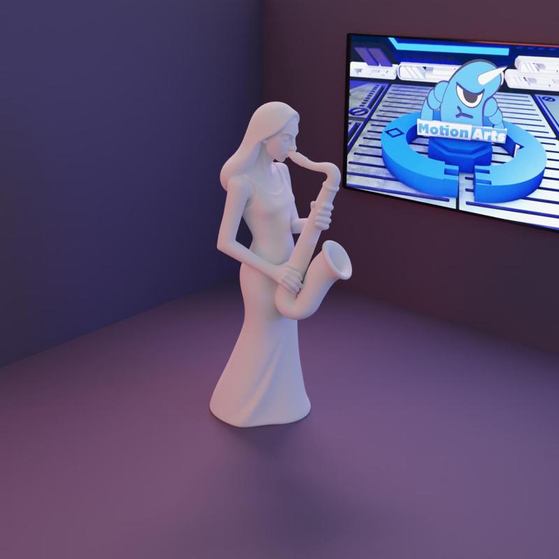 Woman playing Saxophone