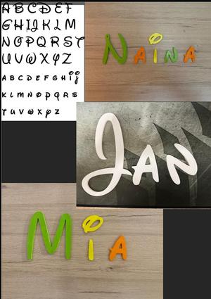 Disney font nursery door