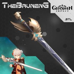 Genshin Impact Favonius Sword cosplay prop 3D print model