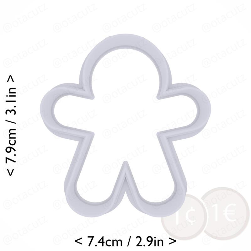 Gingerbread Man Cookie Cutter 2.75in / 7cm