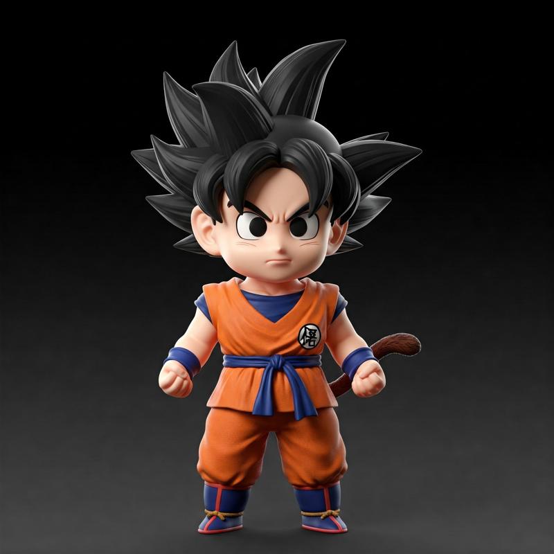 Chibi Son Goku Dragon Ball fan-art statue 3dprint