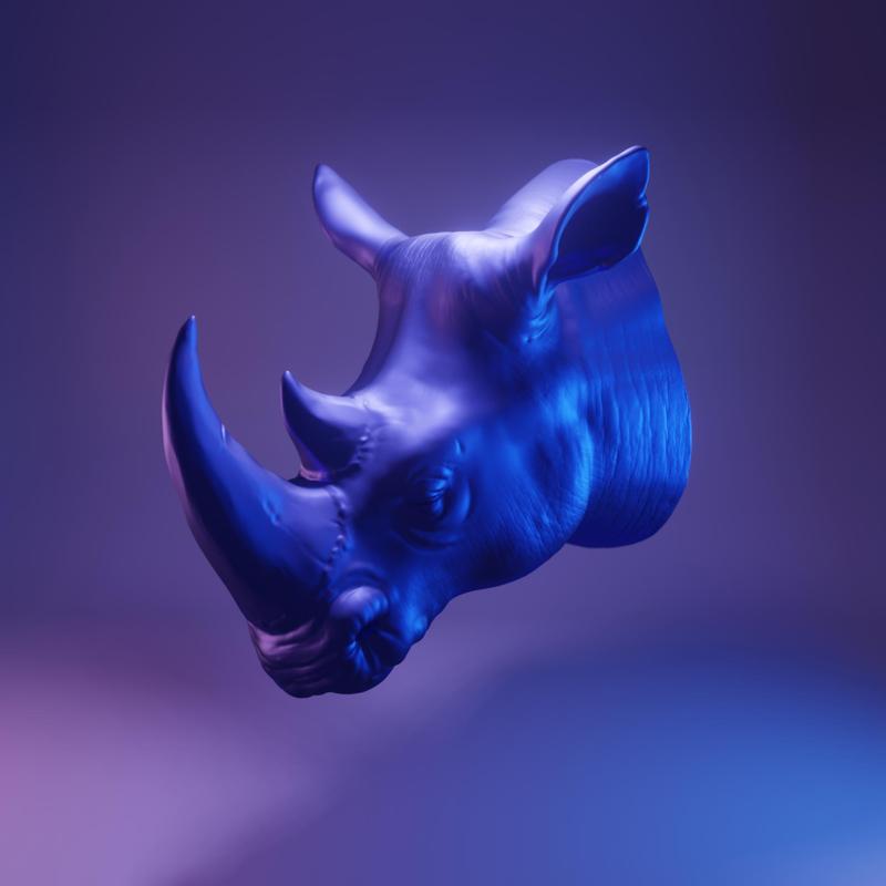 Rhinoceros bust